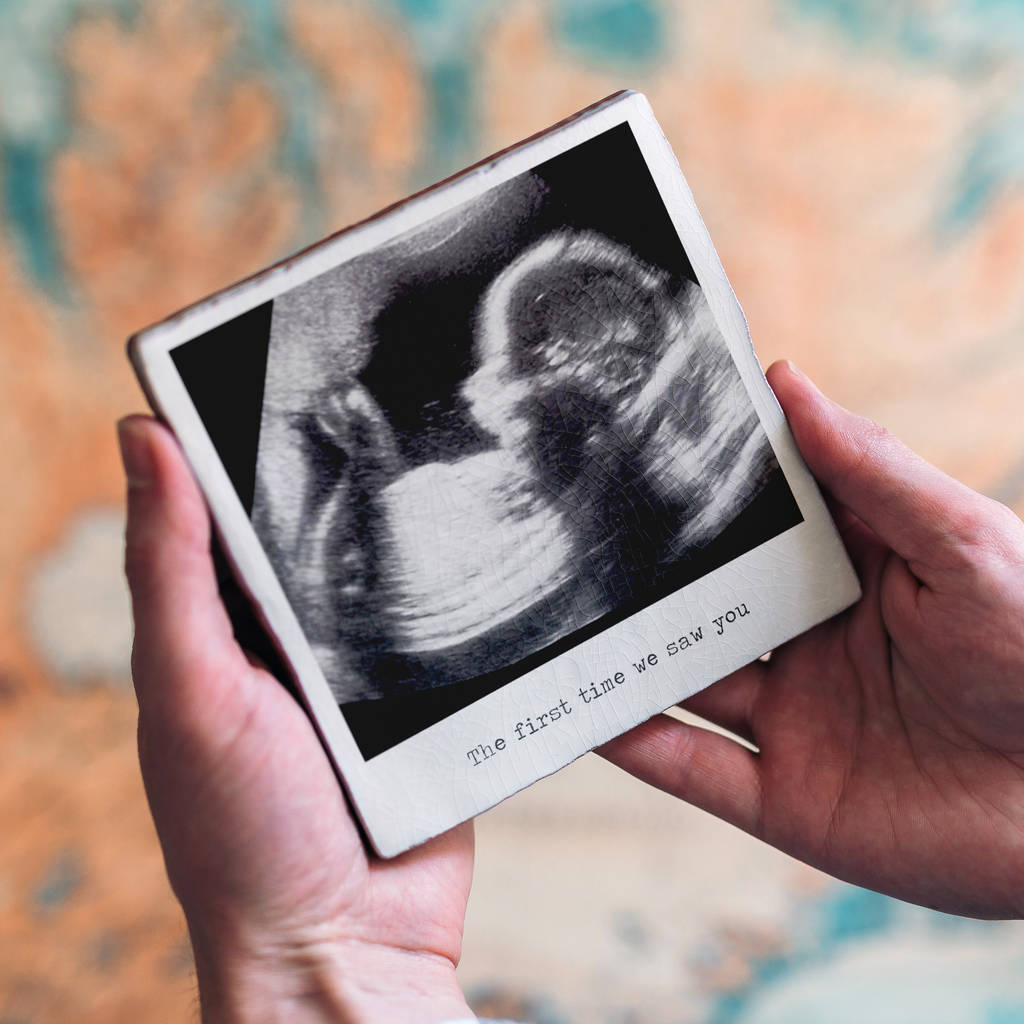 Personalised Scan Photo Tile For Dad To Be– Drifting Bear Co.